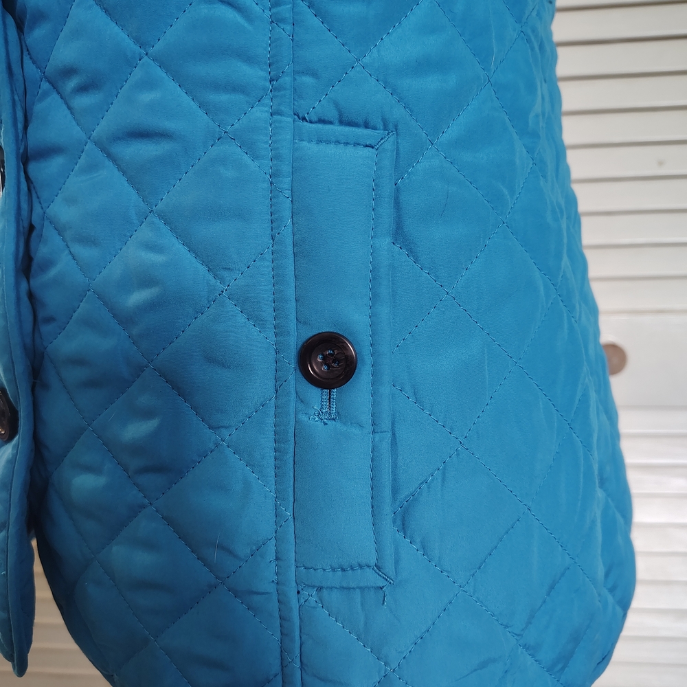 J.Jill Bright Turquoise Blue Quilted Vest Size XS – Like New - Picture 3 of 13